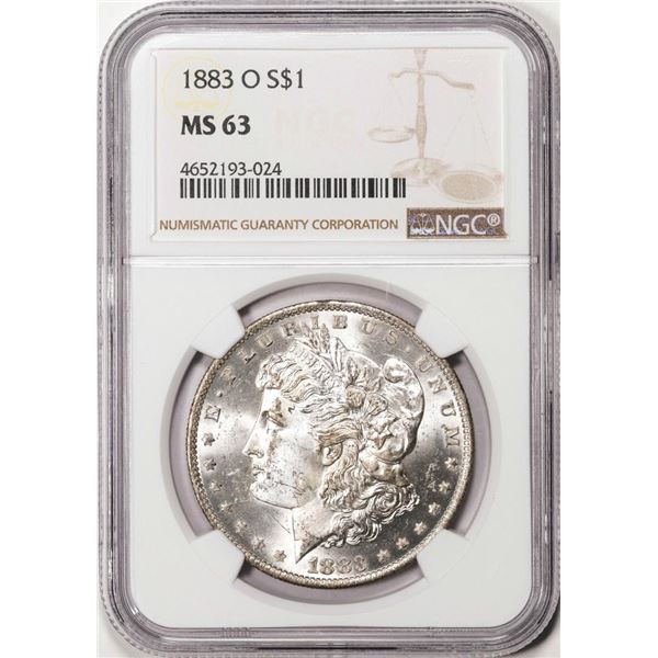 1883-O $1 Morgan Silver Dollar Coin NGC MS63