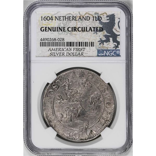 1604 Netherland Dutch Lion Daalder Silver Coin NGC Genuine Circulated