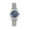 Image 2 : Rolex Ladies Stainless Steel Sapphire and Diamond Datejust Wristwatch