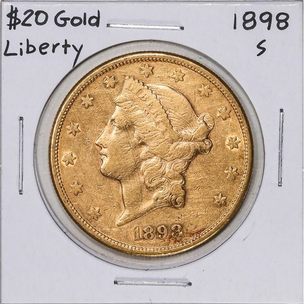 1898-S $20 Liberty Head Double Eagle Gold Coin