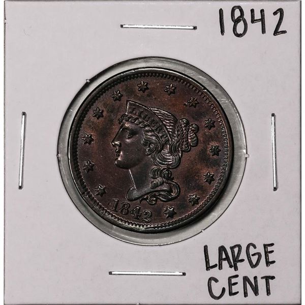 1842 Coronet Head Large Cent Coin