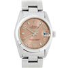 Image 1 : Rolex Ladies Midsize Stainless Steel Salmon Arabic Datejust Wristwatch