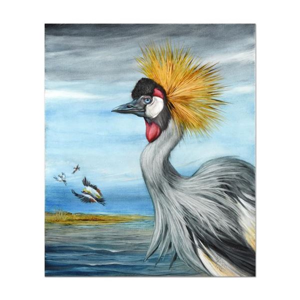 Martin Katon "Grey Crane" Original Oil on Canvas