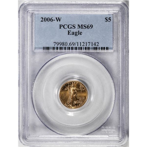 2006-W $5 Burnished American Gold Eagle Coin PCGS MS69