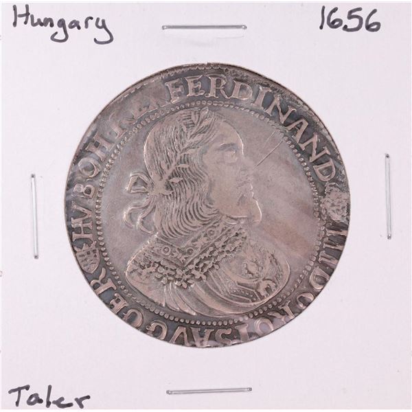 1656 Hungary Kingdom Taler Ferdinand III Silver Coin