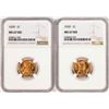 Image 1 : Lot of (2) 1939 Lincoln Wheat Cent Coins NGC MS67RD