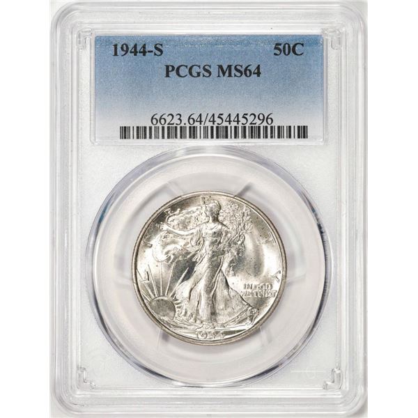 1944-S Walking Liberty Half Dollar Coin PCGS MS64