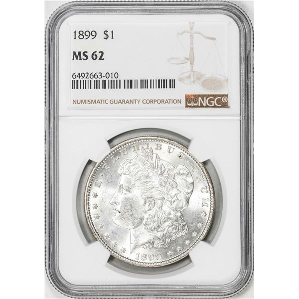 1899 $1 Morgan Silver Dollar Coin NGC MS62