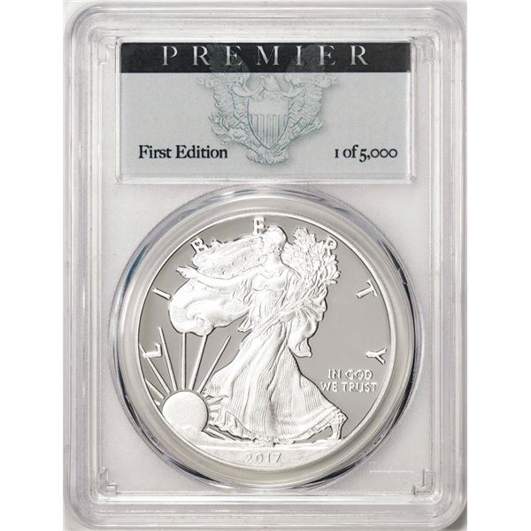 2017-W $1 Proof American Silver Eagle Coin PCGS PR70DCAM Premier Label
