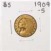 Image 1 : 1909-S $5 Indian Head Half Eagle Gold Coin