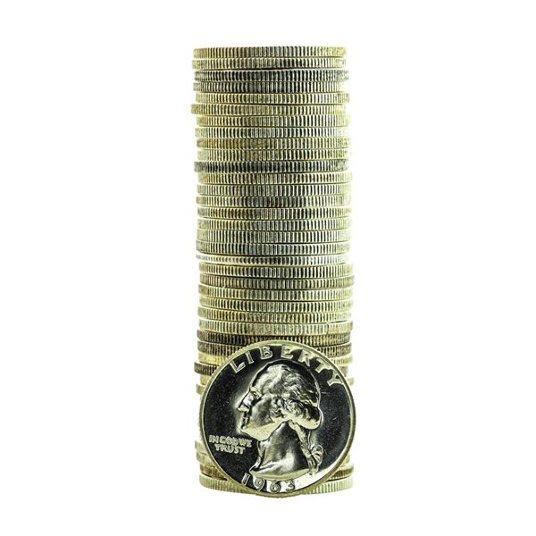 Roll of (40) Proof 1963 Washington Quarter Coins
