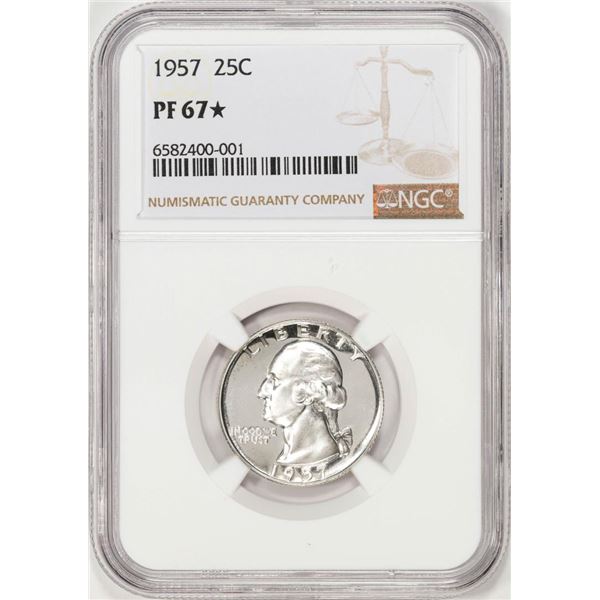 1957 Proof Washington Quarter Coin NGC PF67* Star