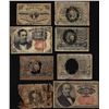 Image 1 : Lot of (8) Miscellaneous Fractional Currency Notes