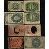 Image 2 : Lot of (8) Miscellaneous Fractional Currency Notes