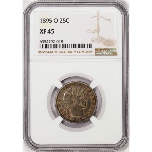 1895-O Barber Quarter Coin NGC XF45