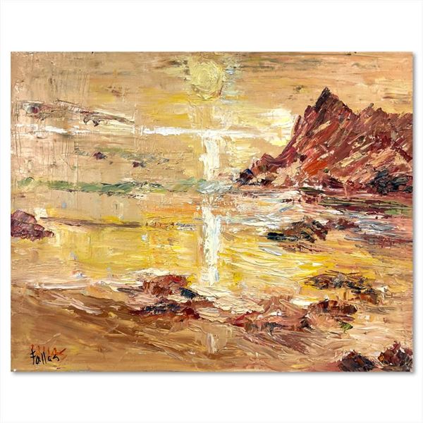 Elliot Fallas "Coastal Sunset" Original Oil on Canvas