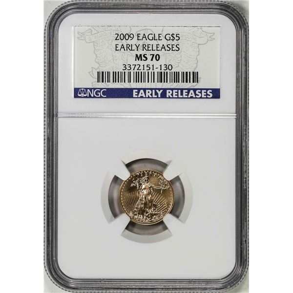 2009 $5 American Gold Eagle Coin NGC MS70 Early Releases