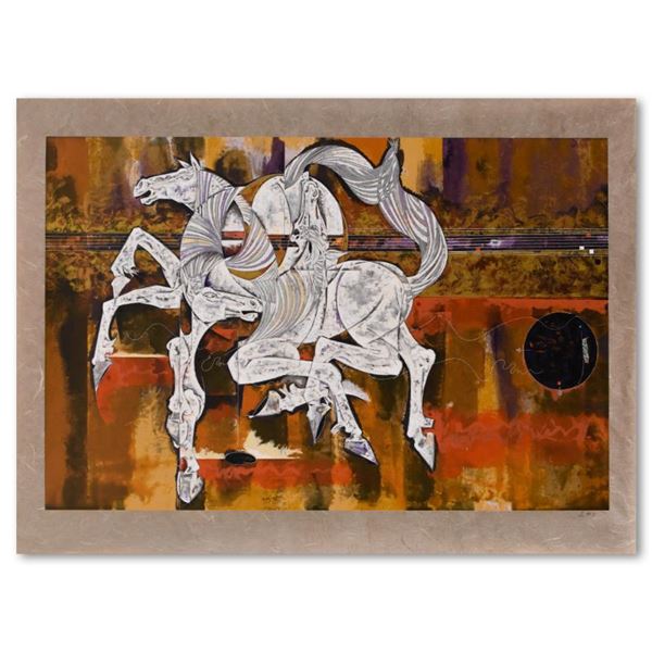 Lu Hong "Equus" Limited Edition Serigraph on Rice Paper