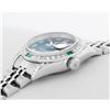 Image 4 : Rolex Ladies Stainless Steel Emerald and Diamond Datejust Wristwatch