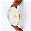 Image 5 : Rolex Mens Two Tone Silver Index Datejust Wristwatch With Leather Band