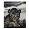 Image 1 : Martin Katon "Black Leopard Cub" Original Oil on Canvas