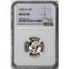 Image 1 : 1945-D Mercury Dime Coin NGC MS65FB