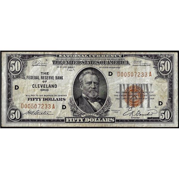 1929 $50 Federal Reserve Bank Note Cleveland