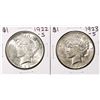Image 1 : Lot of 1922-S & 1923-S $1 Peace Silver Dollar Coins