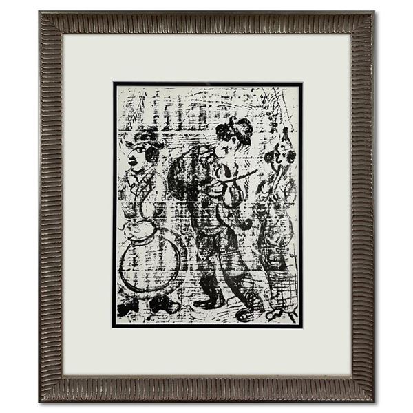 Marc Chagall (1887-1985) "Les Musiciens Vagabonds" Print Lithograph on Paper