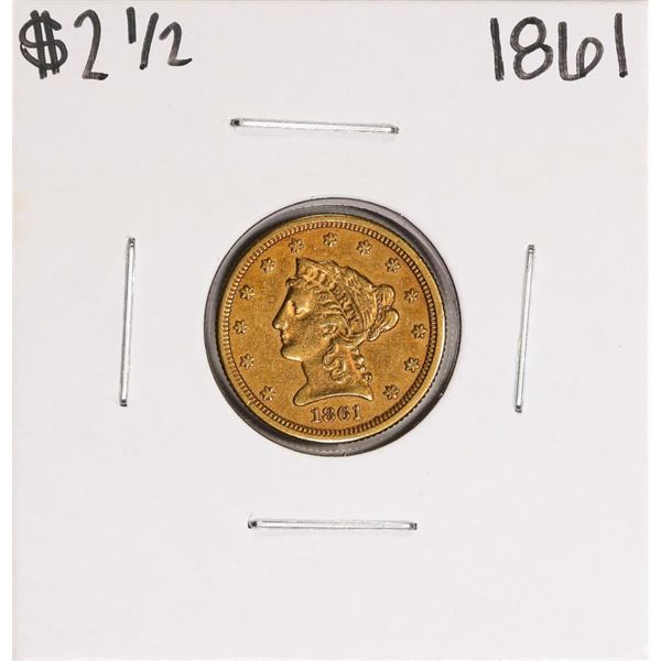 1861 $2 1/2 Liberty Head Quarter Eagle Gold Coin