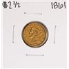 Image 1 : 1861 $2 1/2 Liberty Head Quarter Eagle Gold Coin
