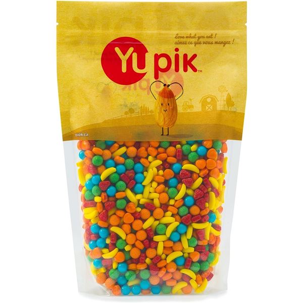 NEW 1KG YUPIK BAG OF MINI FRUIT SHAPED CANDY