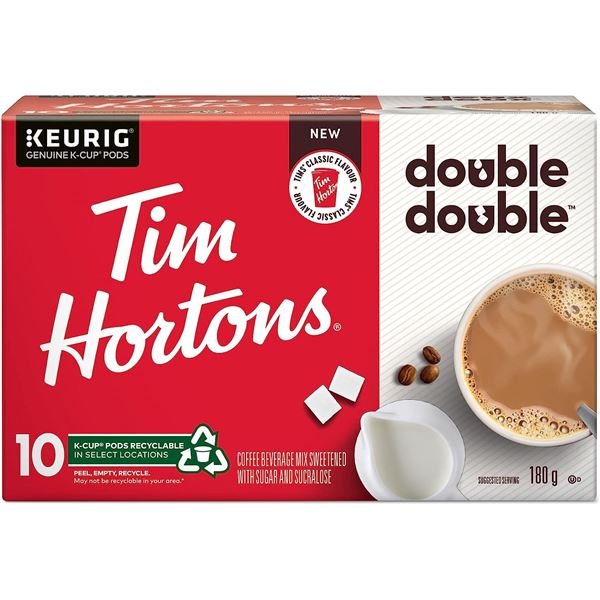 2 NEW BOXES OF 10 KEURIG TIM HORTONS DOUBLE DOUBLE