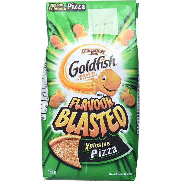 NEW 5 BAGS OF GOLDFISH XPLOSIV PIZZA BAKED SNACKS