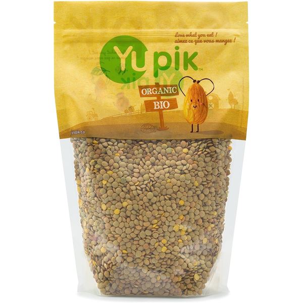 NEW 1KG BAG OF YUPIK ORGANIC GREEN LENTILS