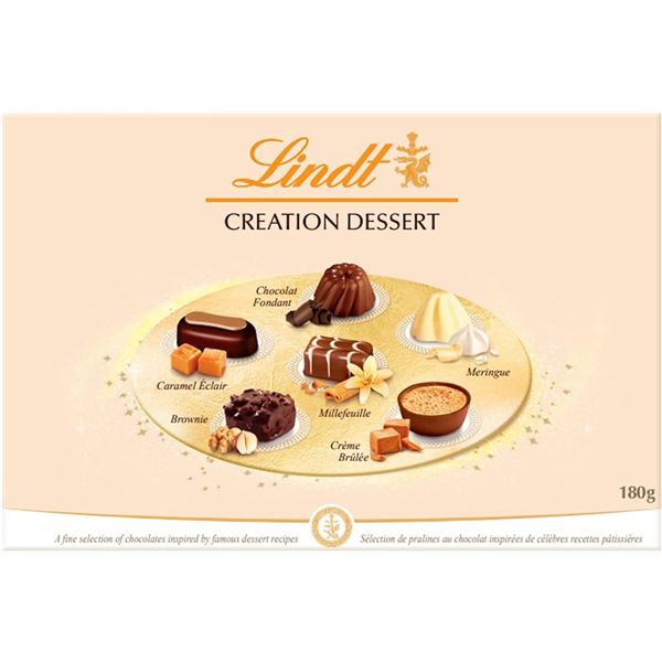 NEW 180G BOX OF LINDT CREATION DESSERT CHOCOLATES