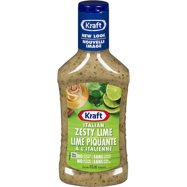 4 NEW KRAFT ITALIAN ZESTY LIME DRESSING 475ML PER