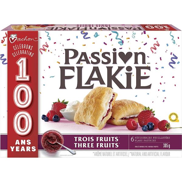 NEW 4 BOXES OF VACHON PASSION FLAKIE THREE FRUITS