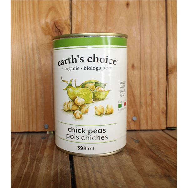 NEW CASE OF 12 CANS EARTHS CHOICE ORGANIC GARBANZO