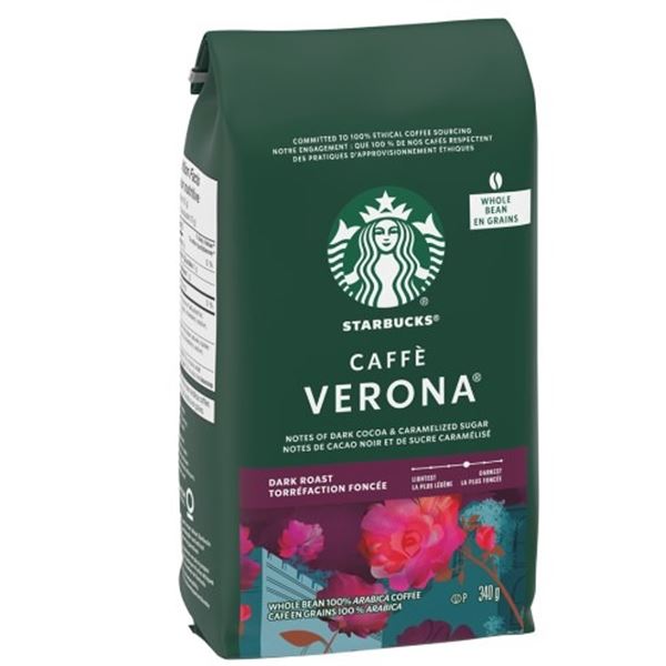 NEW CASE OF 6 STARBUCKS CAFE VERONA  DARK ROAST