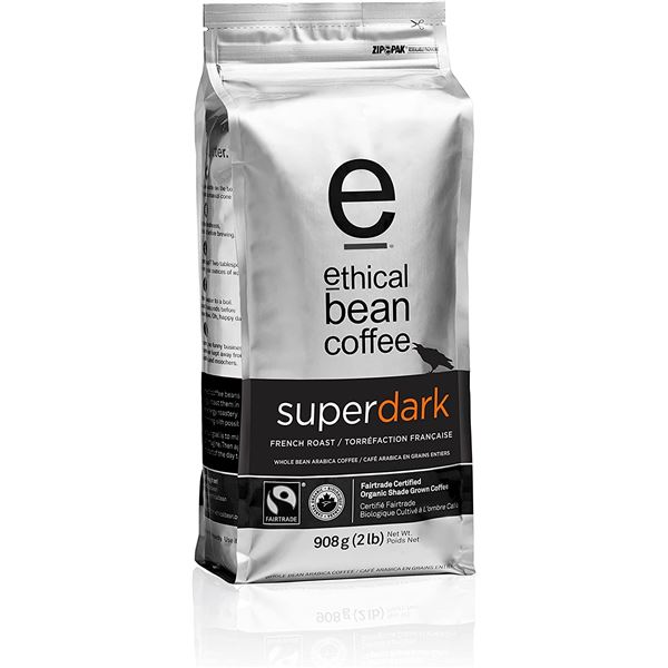 NEW 907G BAG OF ETHICAL BEAN SUPER DARK FRENCH