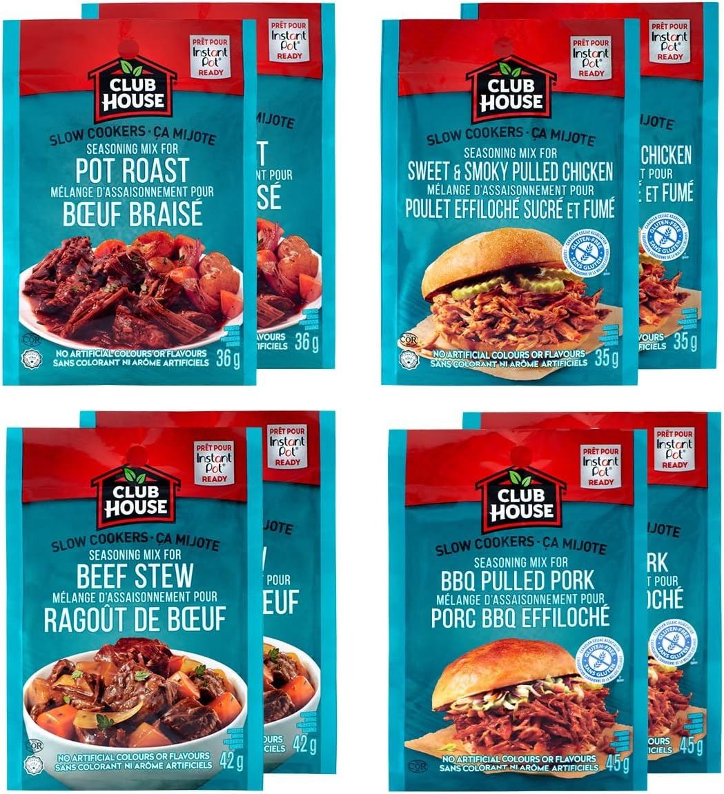 NEW 8 PACK OF CLUB HOUSE SEASONING SLOW COOK MIXES new-8-pack-of-club-house-seasoning-slow-cook-mixes