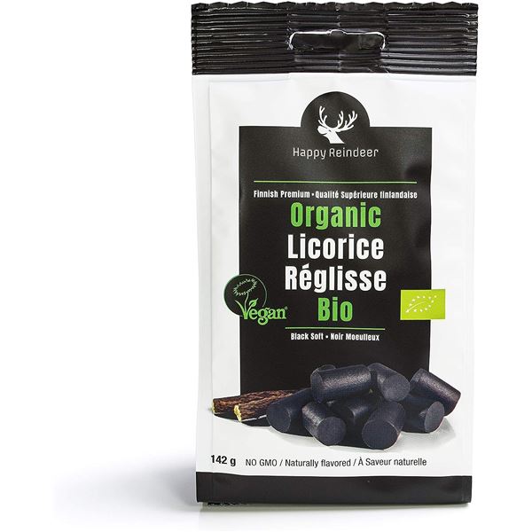 NEW 4 PACKS OF HAPPY REINDEER ORGANIC LICORICE