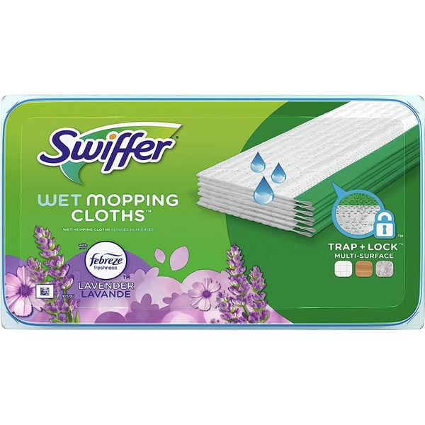 NEW 12 PACK OF SWIFFER WET MOPPING CLOTHS