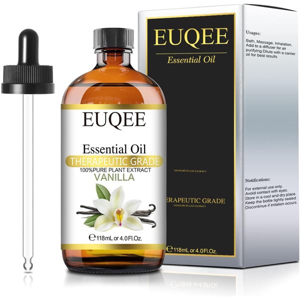 NEW 118ML BOTTLE OF EUQEE ESSENTIAL OIL, VANILLA