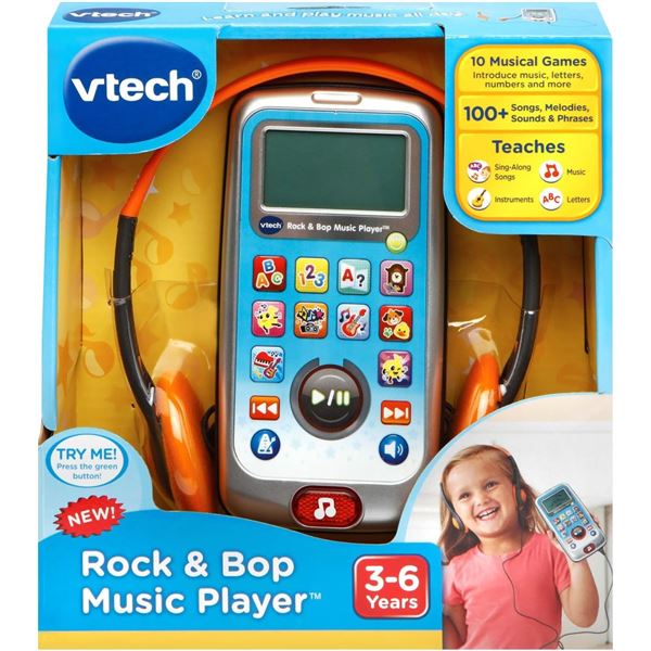 NEW VTECH ROCK & BOP MUSIC PLAYER, 3-6 YEARS