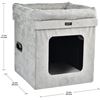 Image 2 : NEW AMZ BASICS COLLAPSIBLE CAT HOUSE BOX, GREY