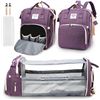 Image 1 : NEW PURPLE BACKPACK WITH CHANGING STATION IN IT