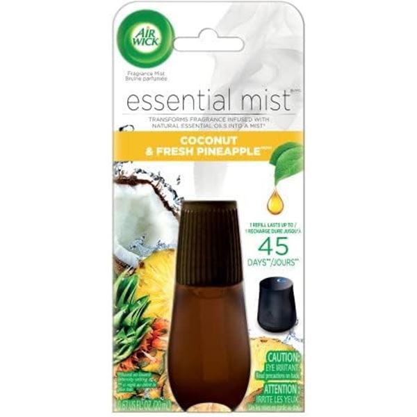 6 NEW AIR WICK ESSENTIAL MIST COCONUT & FRESH