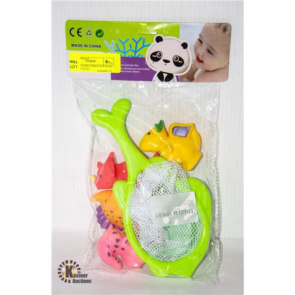 NEW BOYS/GIRLS DINOSAUR BATH TIME FUN TOYS